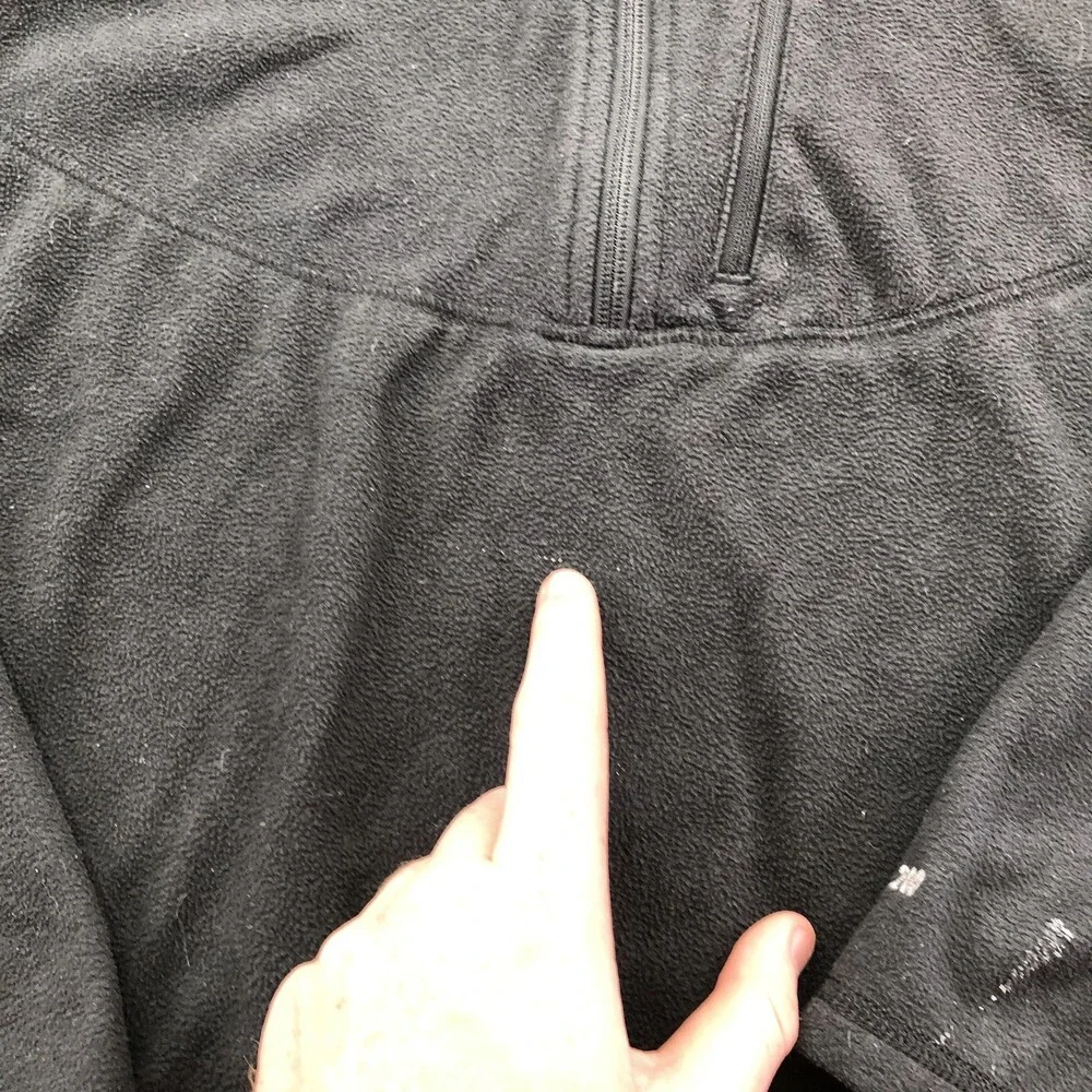 The North Face Jacket Mens Large Black Fleece 1/4 Zip TKA 100 Pullover Outdoor